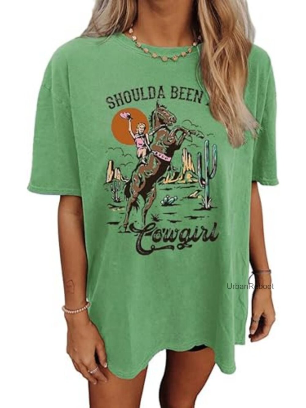 Oversized Western Rodeo Graphic Tee for Women, Country Music Vintage T-Shirt